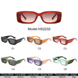 HS2232 - Chunky Retro Tinted Rectangle Wholesale Sunglasses