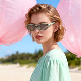 HS2260 - Slim Retro Rectangle Sunglasses