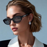 HS2260 - Slim Retro Rectangle Sunglasses
