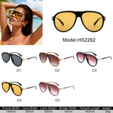 HS2262 - Women Oversized Fashion Aviator Sunglasses