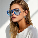 HS2264 - Women Oversized Fashion Classic Aviator Sunglasses