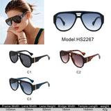 HS2267 - Women’s Oversized Aviator Fashion Sunglasses