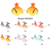 HW2061 - Christmas Tree Tinted Novelty Wholesale Sunglasses