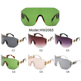 HW2065 - Rimless Oversize Retro Chunky Square Wholesale Sunglasses