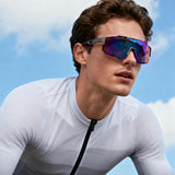 HY1023 - Oversized Sport Mirrored Shield Performance Sunglasses