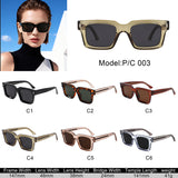 P/C003 - Classic Square Retro Bold Wholesale Sunglasses - Iris Fashion