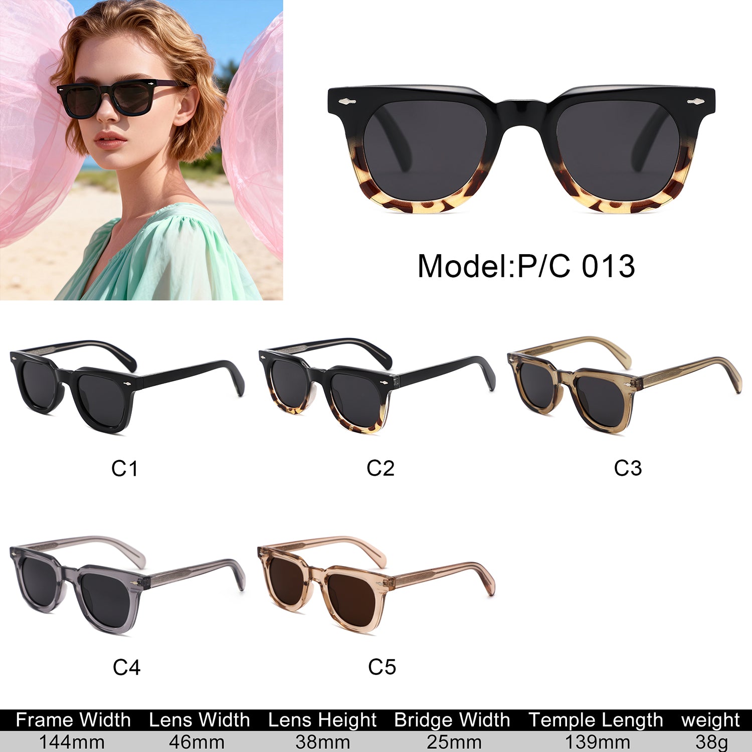 P/C013 – Modern Chunky Square Sunglasses - Iris Fashion