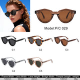 P/C028-1 - Chunky Round Keyhole Retro Sunglasses - Iris Fashion