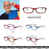R1005 - Colorful Rectangle Reading Glasses - Iris Fashion