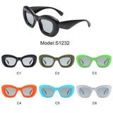 S1232 - Square Thick Frame Women Fashion Cat Eye Wholesale Sunglasses