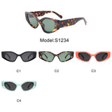 S1234 - Geometric Rectangle Retro Fashion Women Cat Eye Wholesale Sunglasses