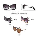 S1235 - Women Oversize Butterfly Fashion Cat eye Wholesale Sunglasses