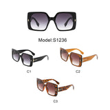 S1236 - Oversize Square Bold Chic Fashion Women Wholesale Sunglasses