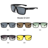 S1241 - Rectangle Bold Men Sport Wholesale Sunglasses