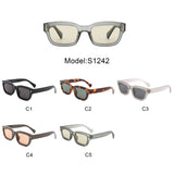 S1242 - Square Retro Narrow Rectangular Fashion Wholesale Sunglasses