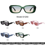 S1250 - Square Retro Thick Frame Geometic Wholesale Sunglasses
