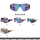 S1258 - Oversize Sport Wraparound Shield Wholesale Sunglasses