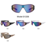 S1258 - Oversize Sport Wraparound Shield Wholesale Sunglasses