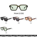 S1260 - Square Bold Retro Flat Top Wholesale Sunglasses