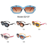 S2137 - Geometric Modern Fashion Square Wholesale Sunglasses