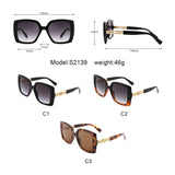 S2139 - Oversize Flat Top Square Women Fashion Wholesale Sunglasses