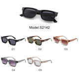 S2142 - Rectangular Retro Narrow Square Wholesale Sunglasses