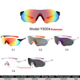 Y5004 - Sport Polarized Wrap Shield Rimless Photochromic Mirrored Wholesale Sunglasses