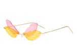 W2018 - Rimless Dragonfly Wing Shape Tinted Party Fashion Sunglasses