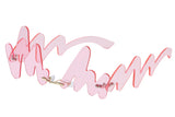 W2020 - Rimless 90s Inspired ZigZag Fashion Sunglasses