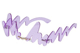 W2020 - Rimless 90s Inspired ZigZag Fashion Sunglasses