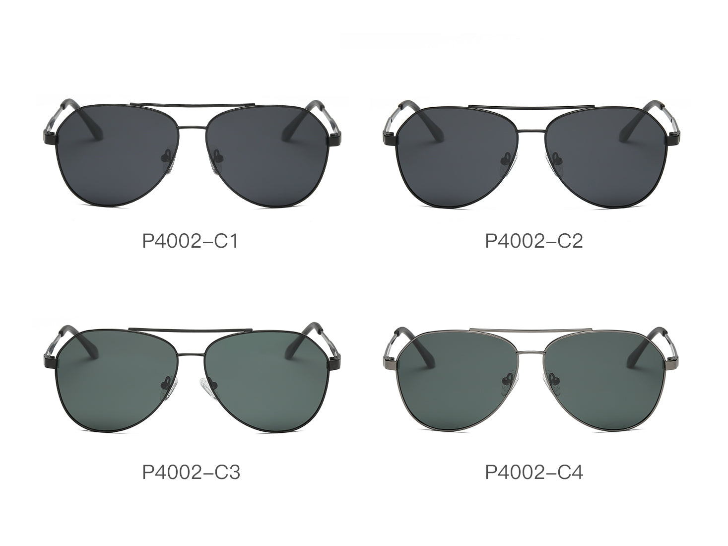 P4002 - Classic Polarized Aviator Fashion Sunglasses - Iris Fashion Inc. | Wholesale Sunglasses and Glasses