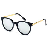 58006 Vintage Horn Rimmed Round Sunglasses w/ Gold Arms - Iris Fashion Inc. | Wholesale Sunglasses and Glasses