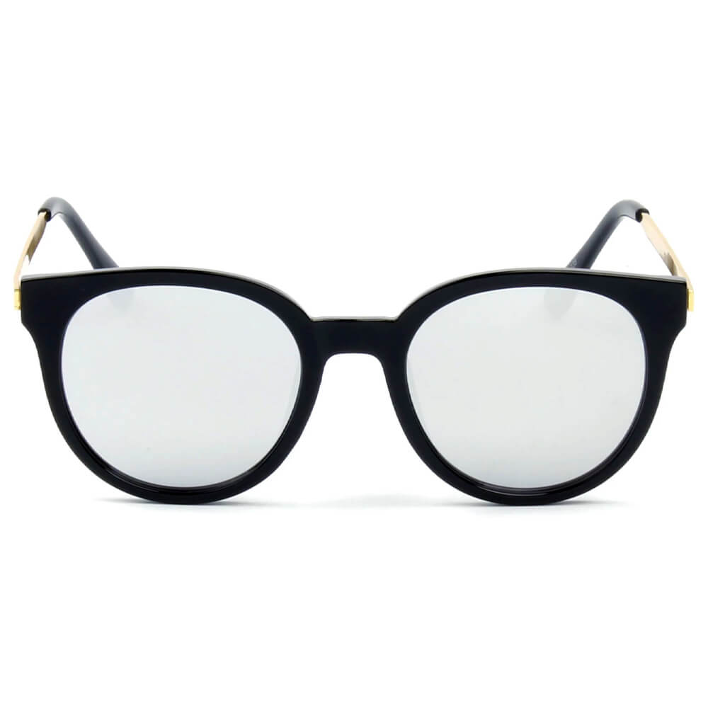 58006 Vintage Horn Rimmed Round Sunglasses w/ Gold Arms - Iris Fashion Inc. | Wholesale Sunglasses and Glasses