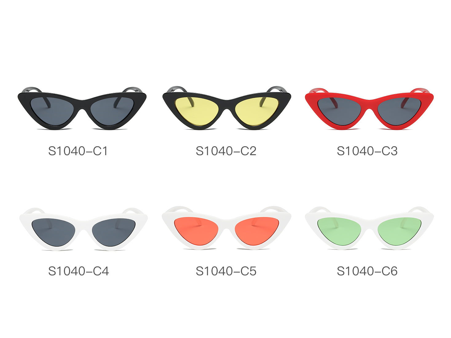 S1040 - Women Small Retro Vintage Cat Eye Sunglasses - Iris Fashion Inc. | Wholesale Sunglasses and Glasses