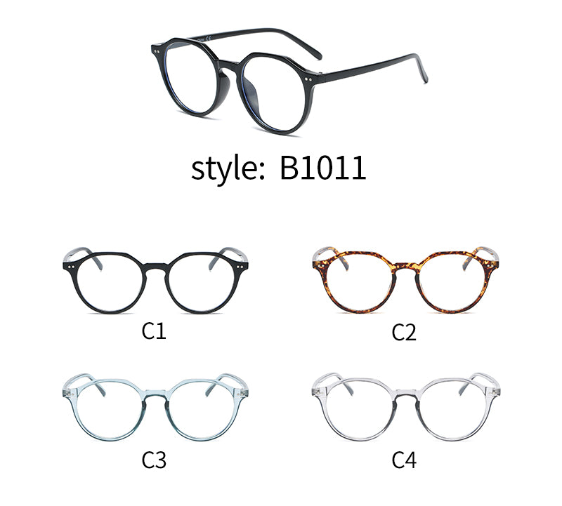 B1011 - Classic Circle Round Blue Light Blocker Fashion Glasses - Iris Fashion