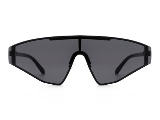 HW3005 - Geometric Flat Top Rectangle Tinted Shield Designer Fashion Sunglasses