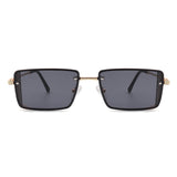 HJ3009 - Retro Rectangle Flat Top Fashion Square Wholesale Sunglasses