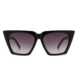 S1202 - Women Cat Eye Retro Oversize Fashion Square Sunglasses
