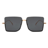 HJ2011 - Women Square Half Frame Oversize Retro Fashion Wholesale Sunglasses