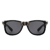 HS1171 - Rhinestone Gothic Skull Square Wholesale Sunglasses