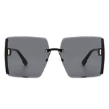 HW2029 - Square Oversize Half Frame Fashion Women Sunglasses