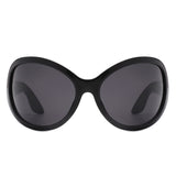 S1212 - Women Oversize Round Wraparound Fashion Wholesale Sunglasses