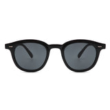 S1181-1 - Circle Retro Horn Rimmed Tinted Round Fashion Sunglasses