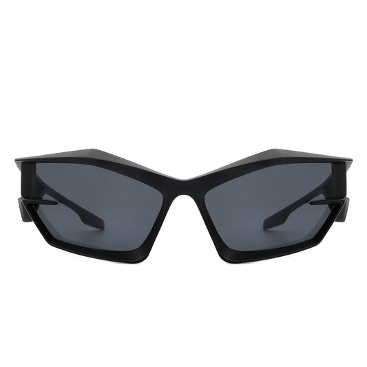 HS1181 - Futuristic Rectangle Geometric Chunky Square Fashion Wholesale Sunglasses