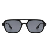HS1099 - Retro Square Brow-Bar Fashion Aviator Style Vintage Sunglasses