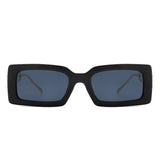 HS2100 - Square Flat Top Chain Link Temple Design Fashion Sunglasses