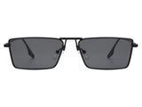HJ2004 - Retro Metal Rectangle Slim Flat Lens Fashion Sunglasses