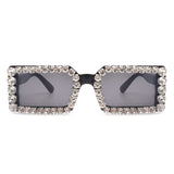 HS2020 - Rectangle Diamond Rhinestone Square Crystal Fashion Sunglasses