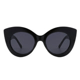 HS1062 - Women Retro Round Pearl Design Cat Eye Fashion Sunglasses