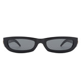 HS1208 - Rectangle Retro Slim Tinted Narrow Wholesale Sunglasses